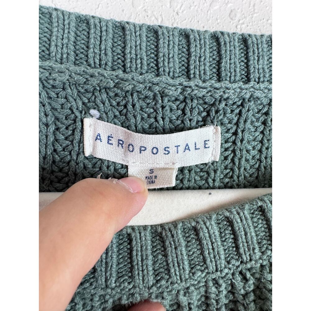 Aeropostale Multicolor Striped Green Sweater Womens Size Small - Picture 3 of 7